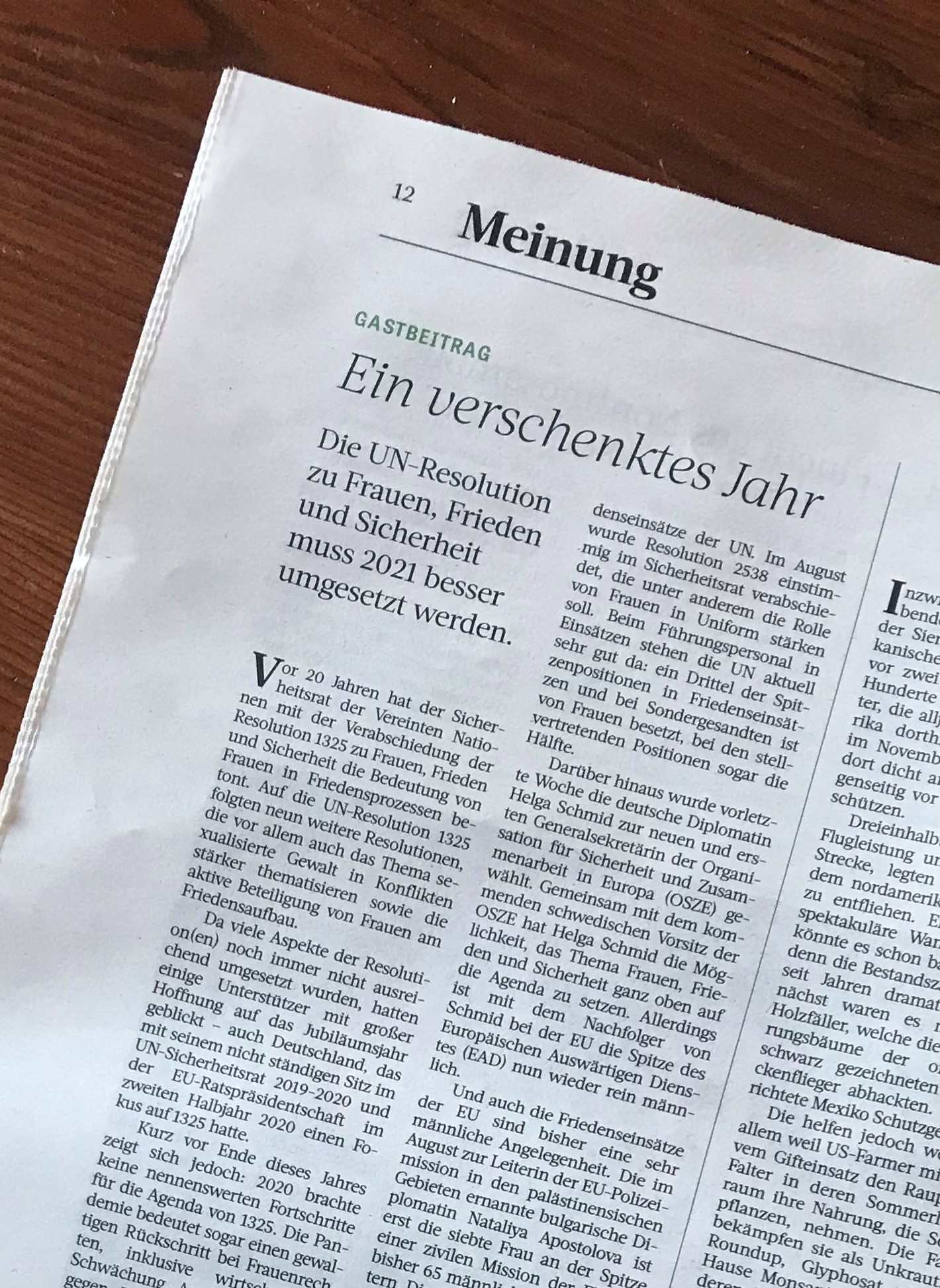 Kommentar Zu Jahren Unsr Resolution 1325 Zif Berlin