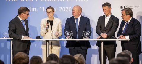 Gesprächsrunde beim Tag des Peacekeeping